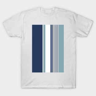 Color Block Stripes Blue T-Shirt